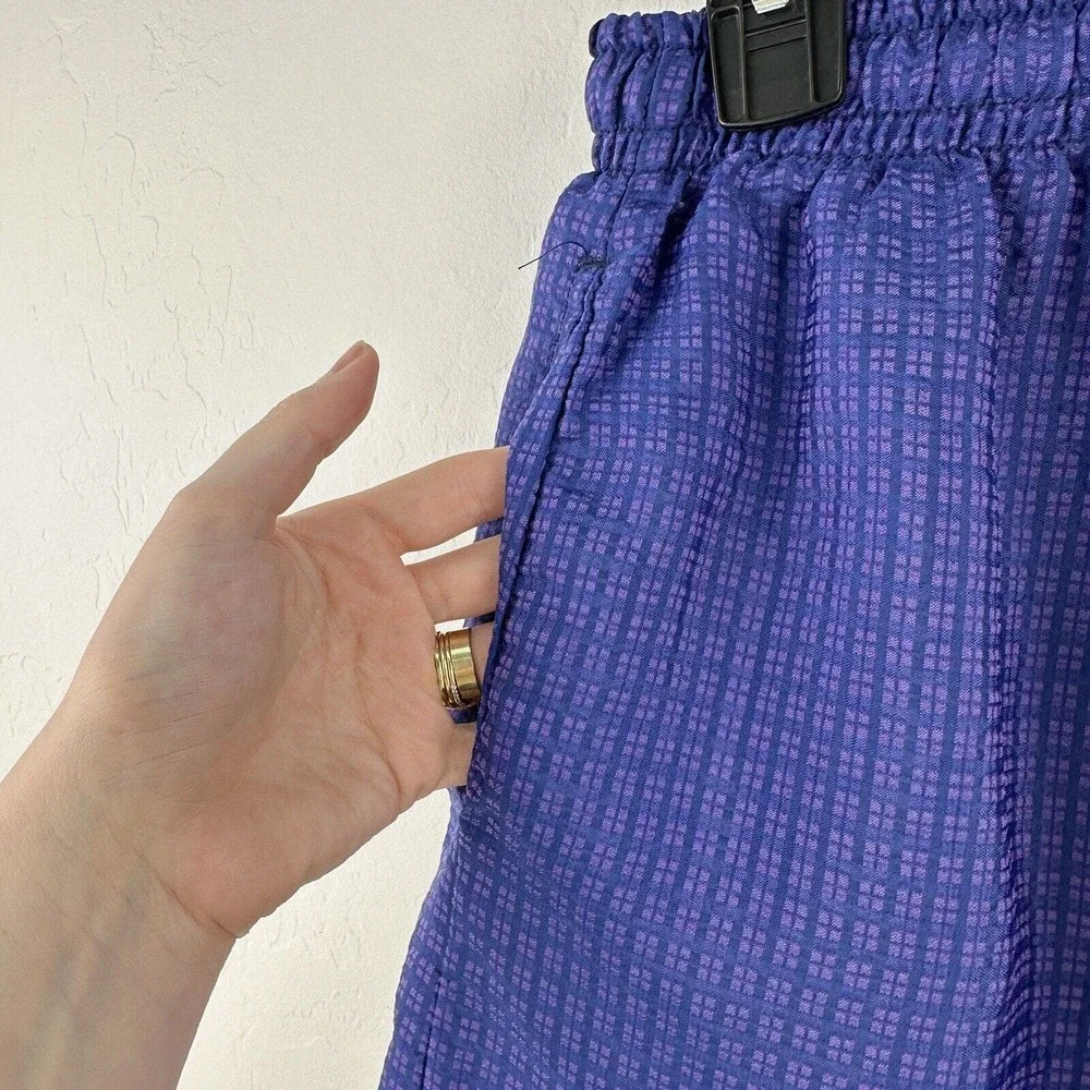 Vintage The Body Co Shorts Slight Shimmer Purple Blue Athletic Men L 90's 80's‎